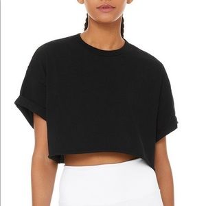 Alo yoga oversized crop T-shirt